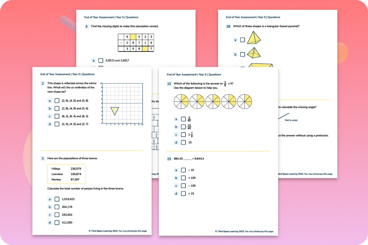 End Of Year Diagnostic Assessment | Year 5
