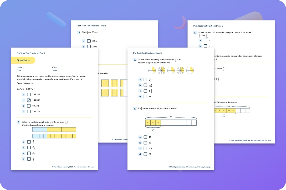 Diagnostic Assessment | Fractions | Year 5