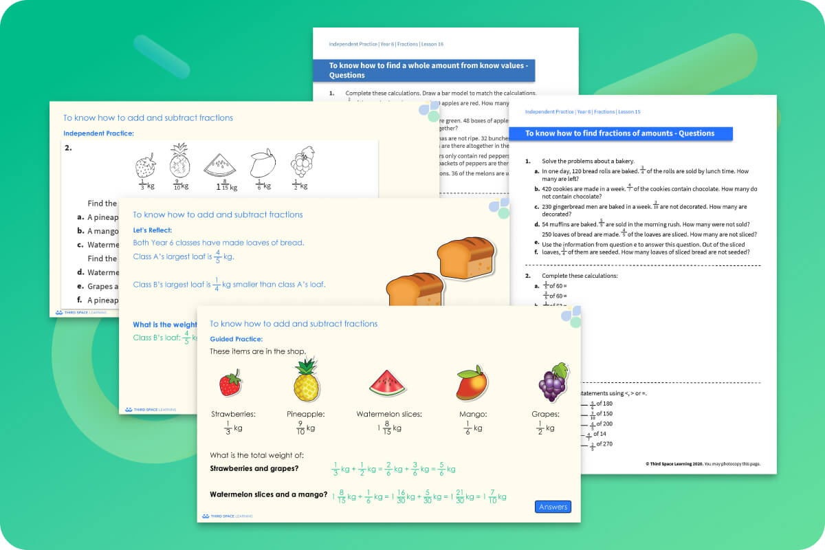 Ready-To-Go Lessons V2 | Fractions | Year 6
