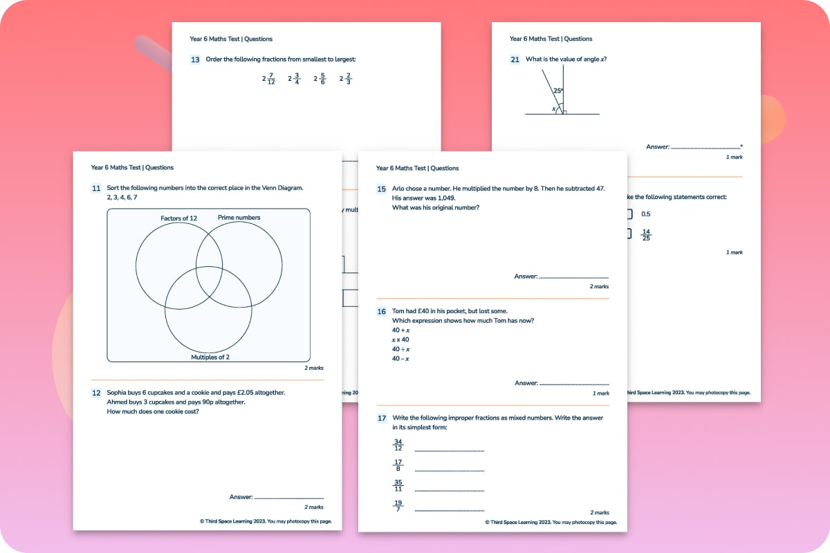 Maths Test | Year 6