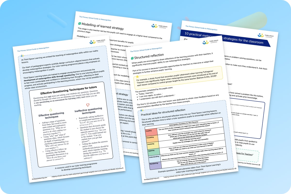 Primary School Guide To Metacognition