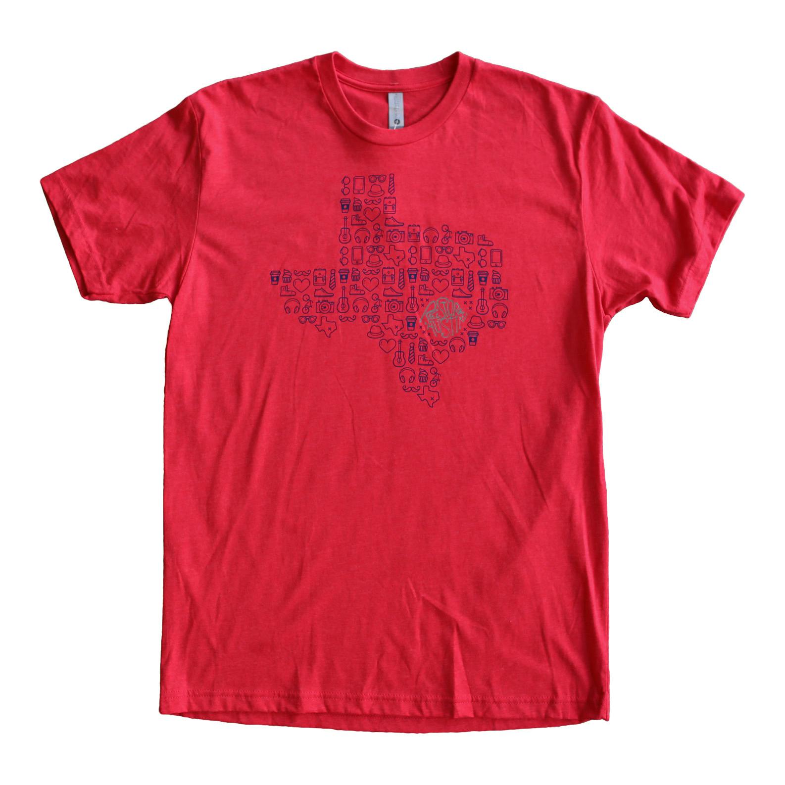 restore austin red t-shirt