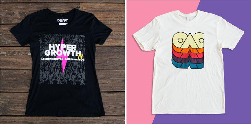 two shirts ling next to each other flat lay
