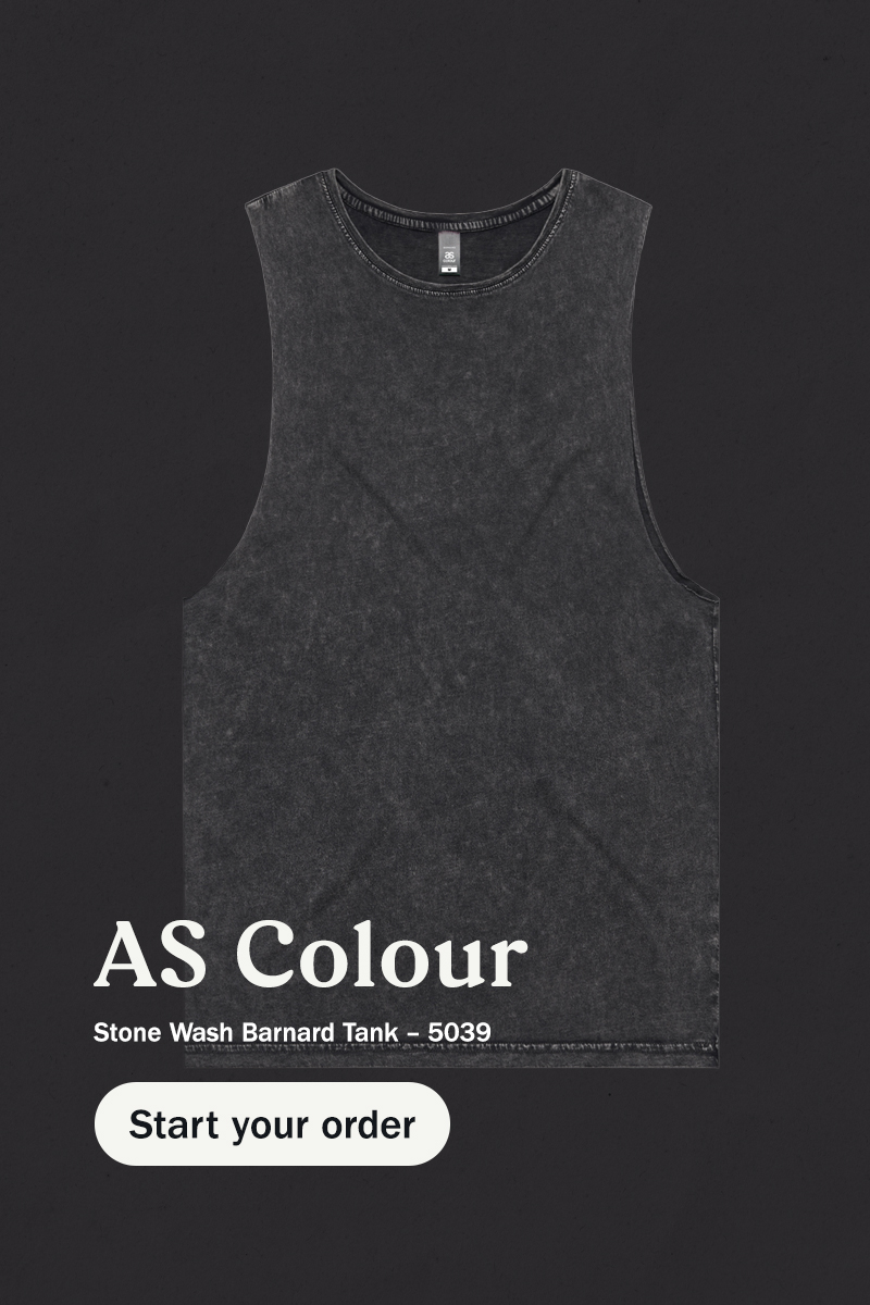 flat black tank top - as colour Stone Wash Barnard Tank – 5039 - start your order