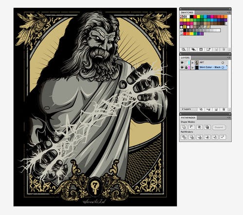 Screenshot of design software