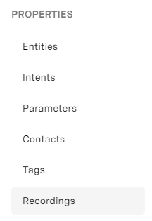 Recordings Option