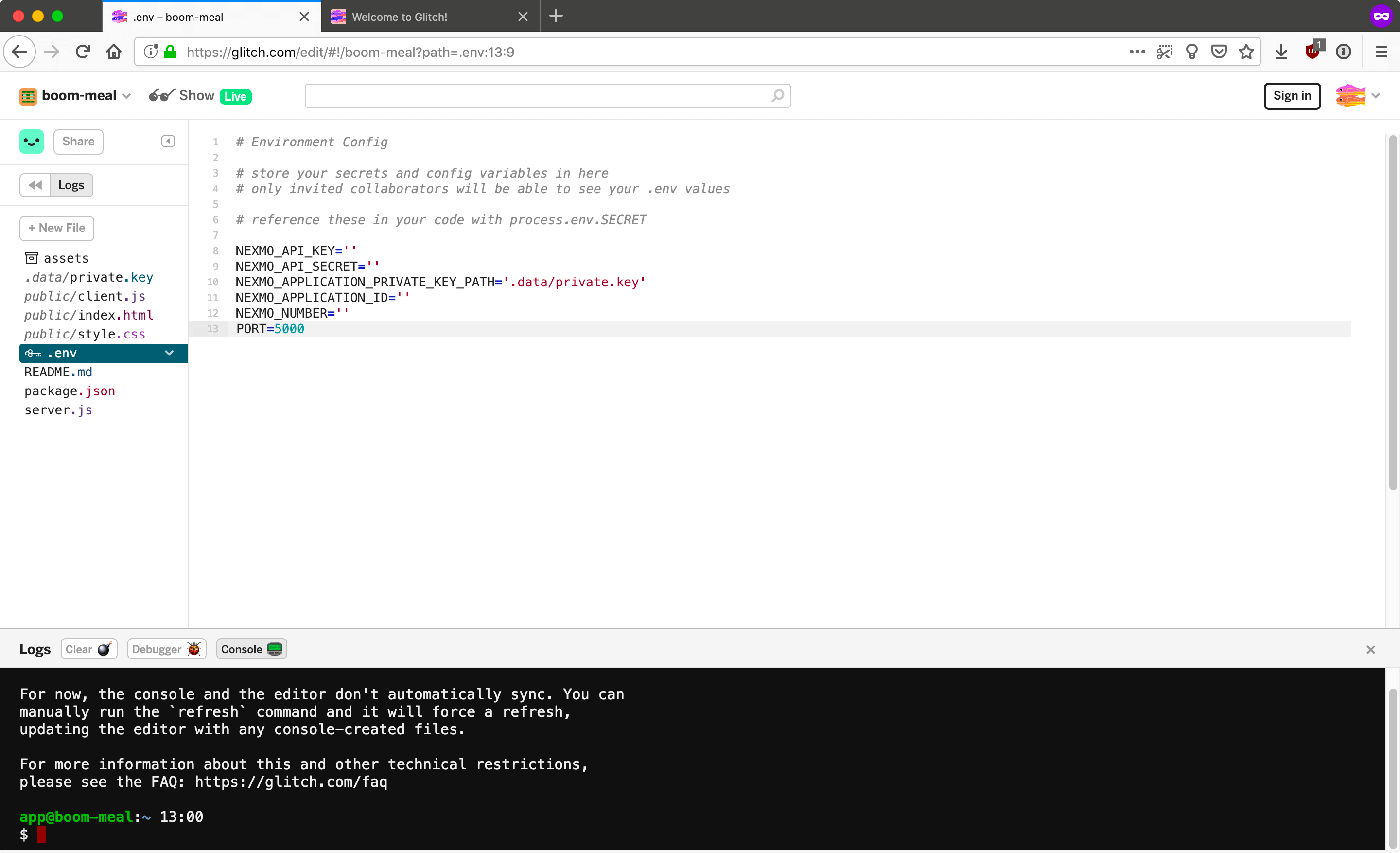 env file