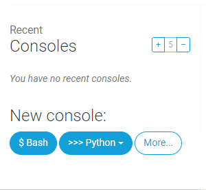 An example of the PythonAnywhere Bash Console