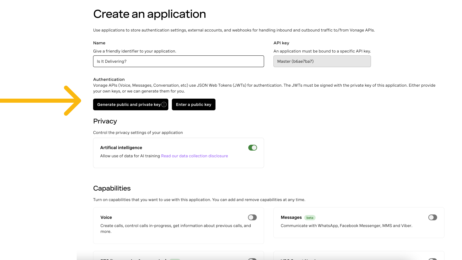 Generate Public/Private Key