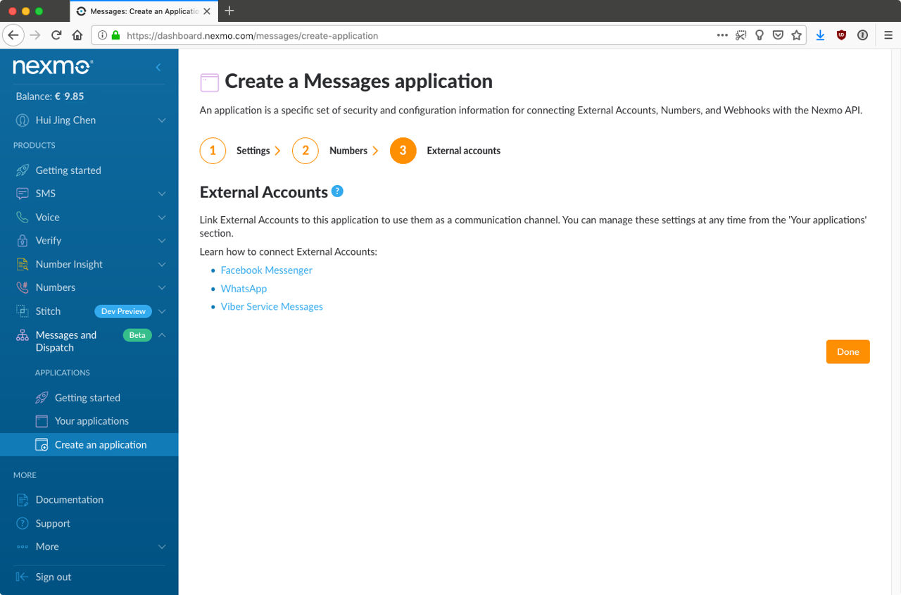 External accounts