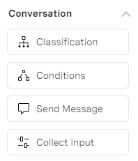 The Collect Input Node as part of the Conversation Group