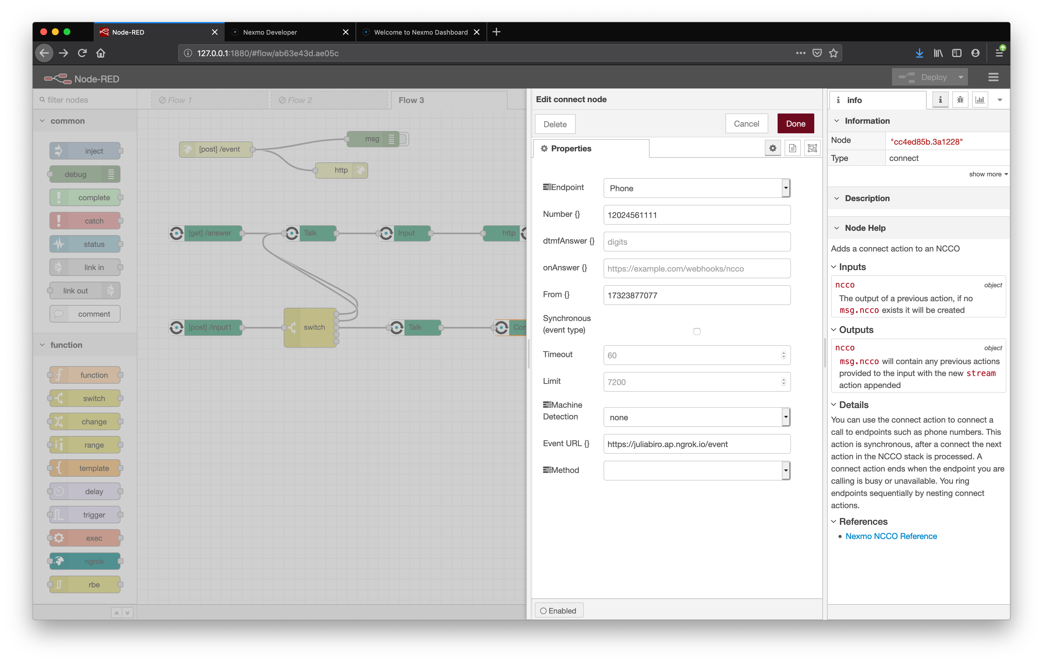 Defining an IVR switch when connected