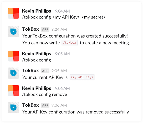 Remove the current Video Project API Key and secret.