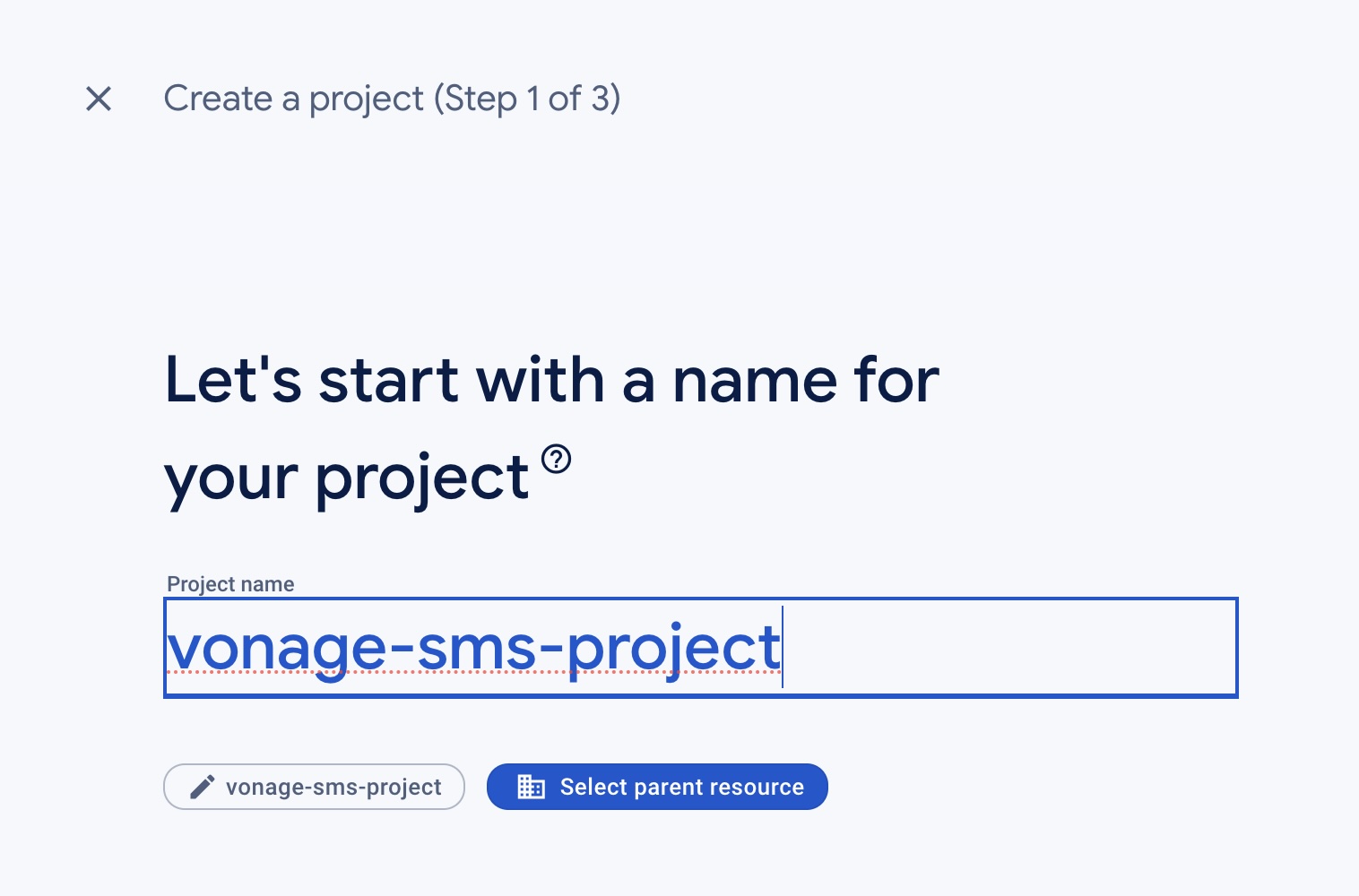 project creation