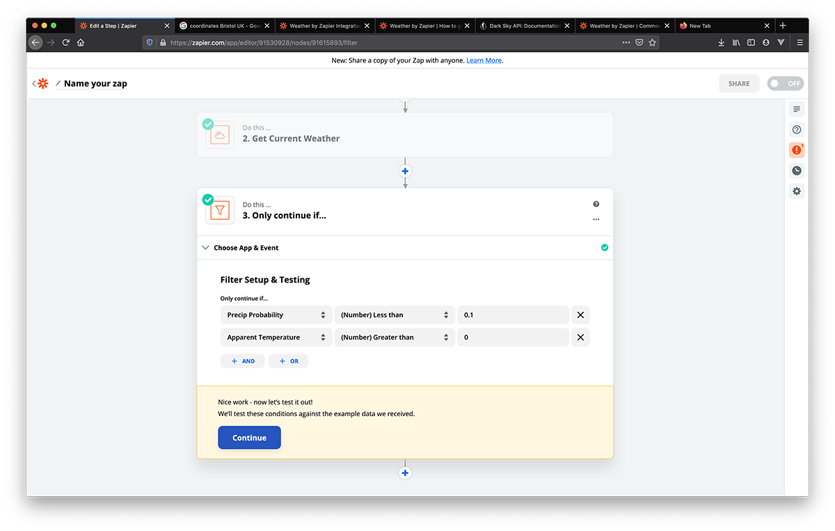 Adding rules to Filter by Zapier