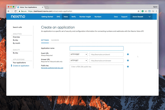 Voice application creation screencast