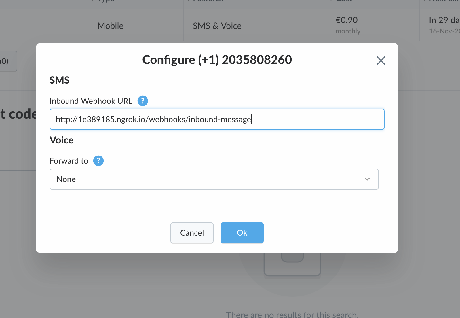 Screenshot showing how to configure your Webhook URLS