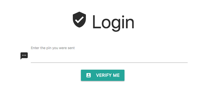 Verification page