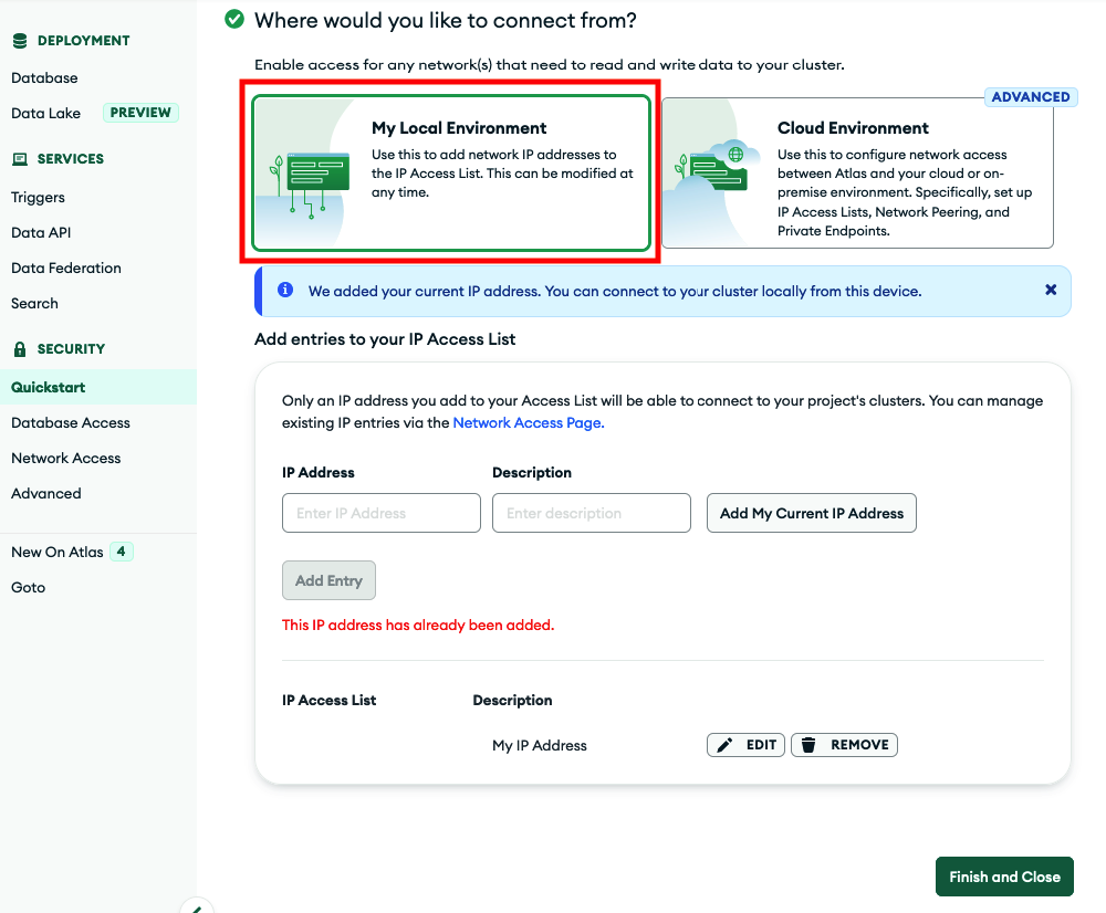 MongoDB Security Settings