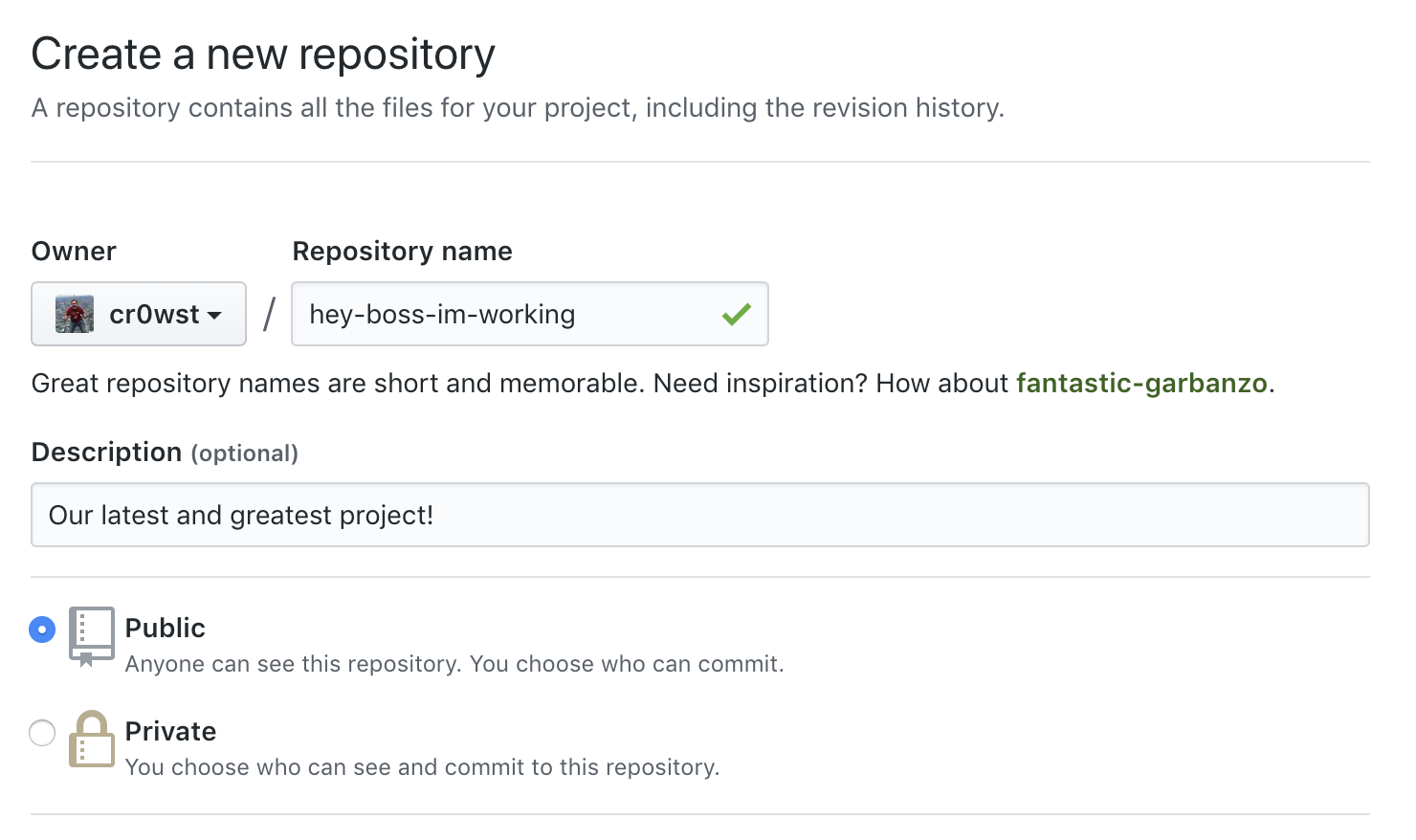 Creating a new repository on GitHub