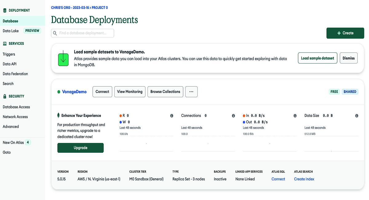 MongoDB Dashboard