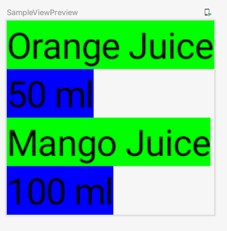 A preview of outputting text on multiple lines in a single view with various colours