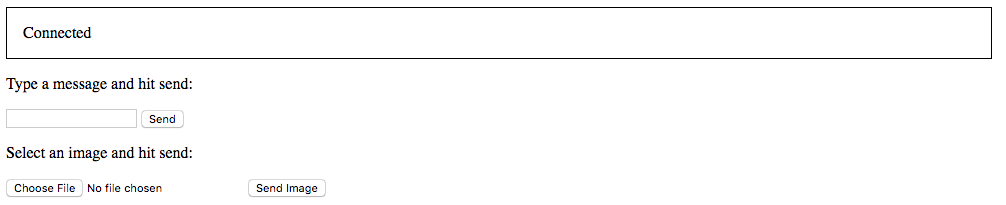 Sample JavaScript-enabled client for testing the WebSocket server.