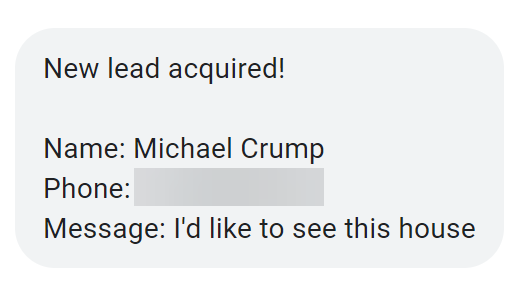 Sample Message sent successful
