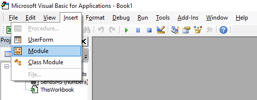 Excel New Module