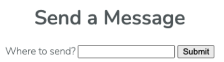 Screenshot of the Laravel app running waiting for a phone number input