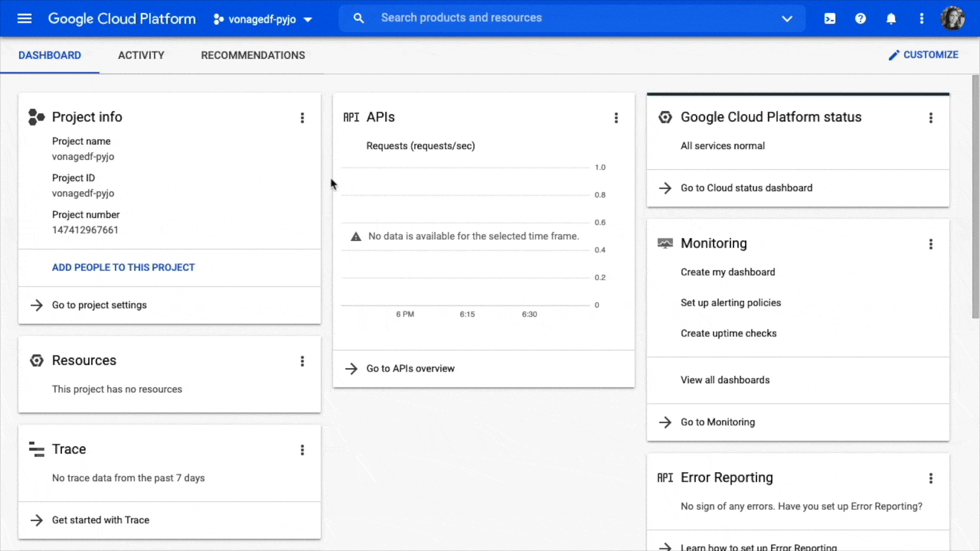 Gif showing the seven above steps while creating the Service Account