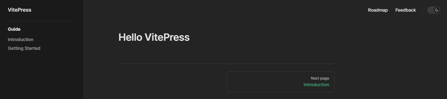 Side bar Navigation in VitePress