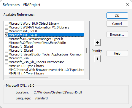 Add Reference Dialog