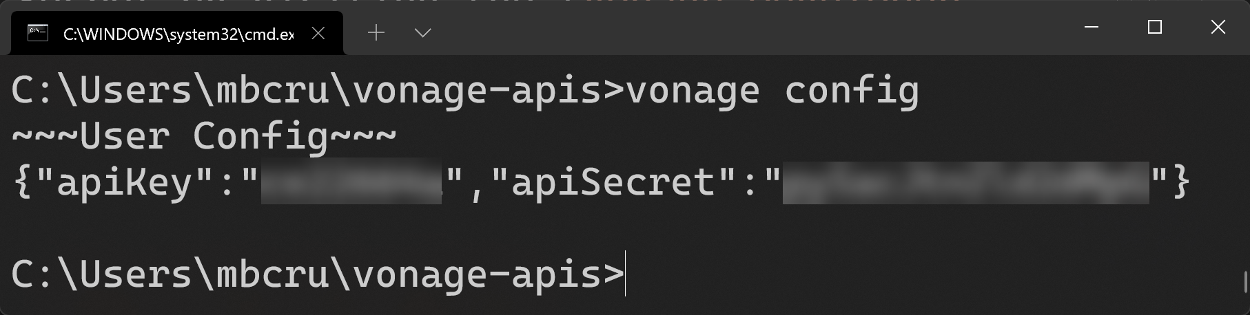 Vonage Config