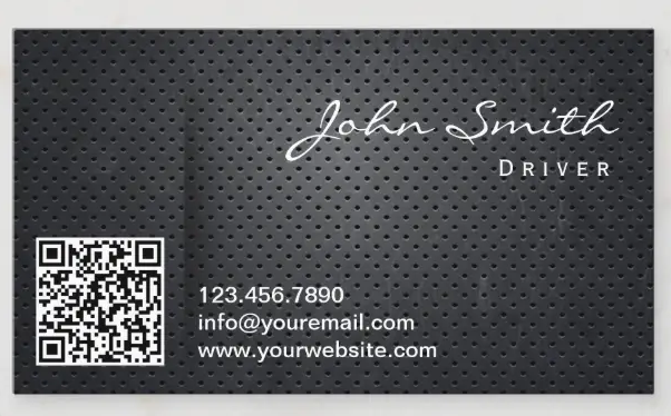 An example of a QR code Taxi Driver card. Credit to zazzle.com