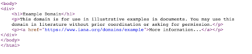 HTML example