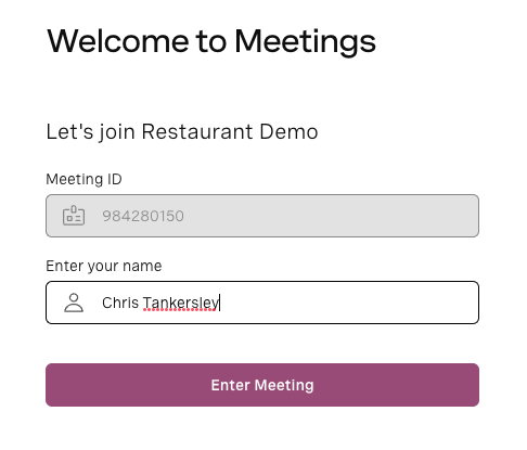 Meeting Login