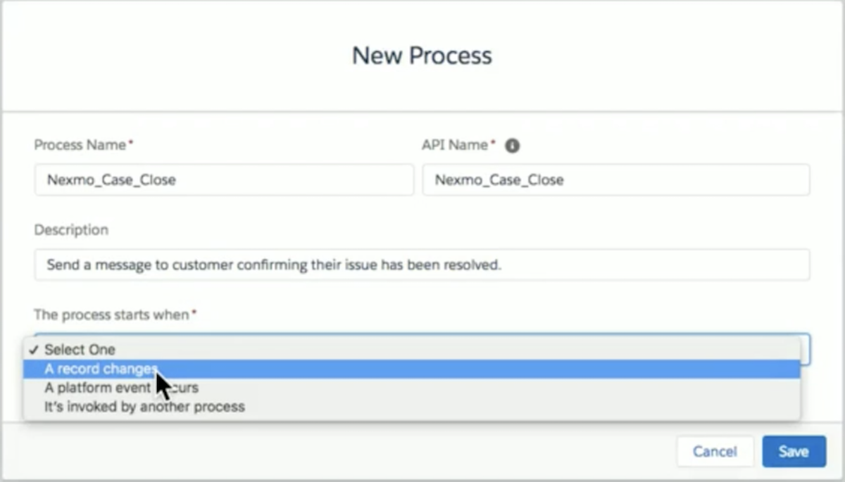 Process builder