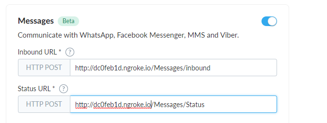 messages urls