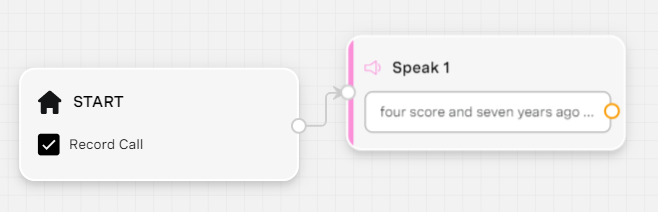 Speak Node Connected