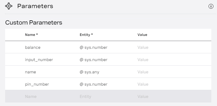 Custom Parameters