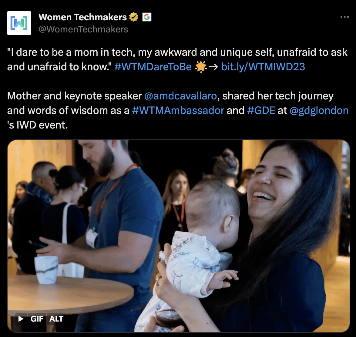 Screenshot of a twitter post, link below