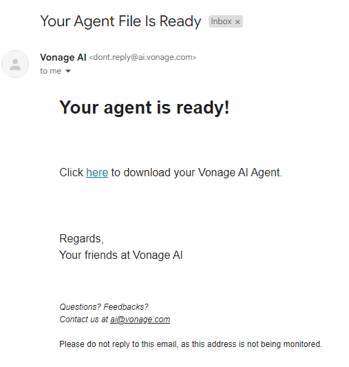 Export Agent Email Sample