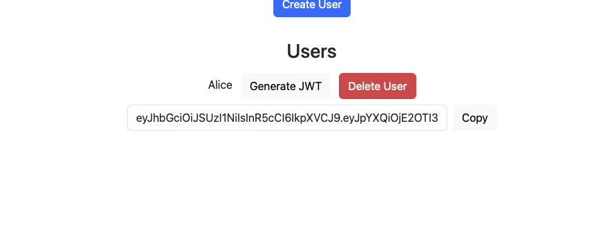 Generating a JWT for a user on the Client SDK Voice Sample Server