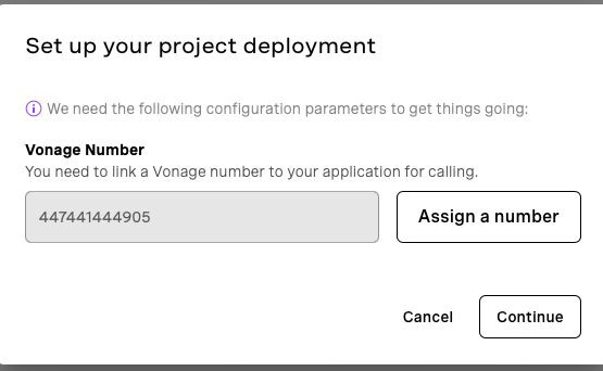 Assign number popup
