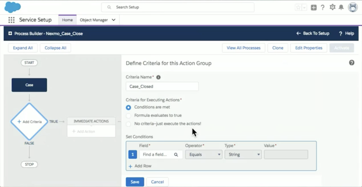 Process builder