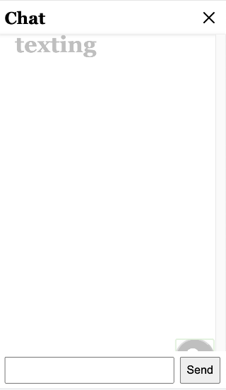 Bare bones chat window which will slide in from the right