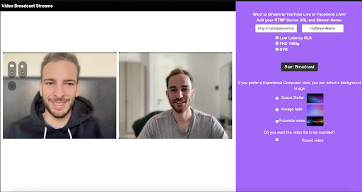 The role of the host in the broadcast sample app