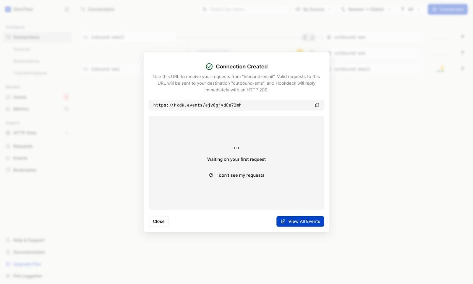 Email to SMS Connection Created