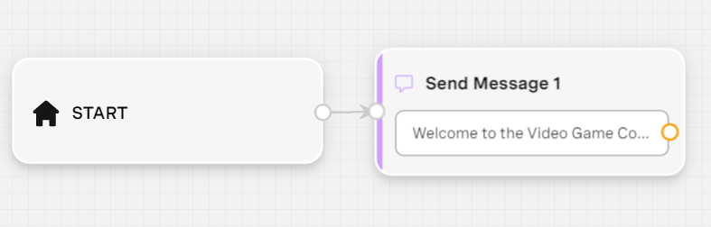 Connecting the Send Message Node with the Start Node